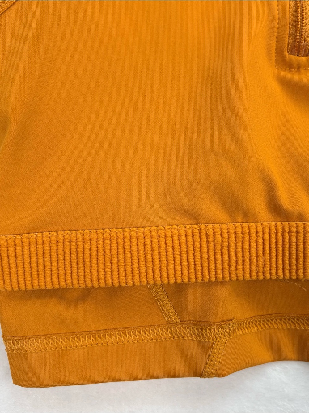 NIKE PRO Dri-Fit Cropped Tank Top Orange Zip Up Side Pockets Shelf Bra XS - Picture 11 of 12